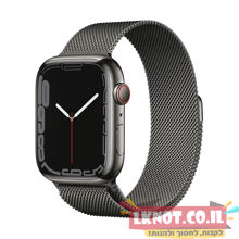 תמונה של Apple Watch Series 7 GPS + Cellular, 45mm Stainless Steel Case with Milanese Loop